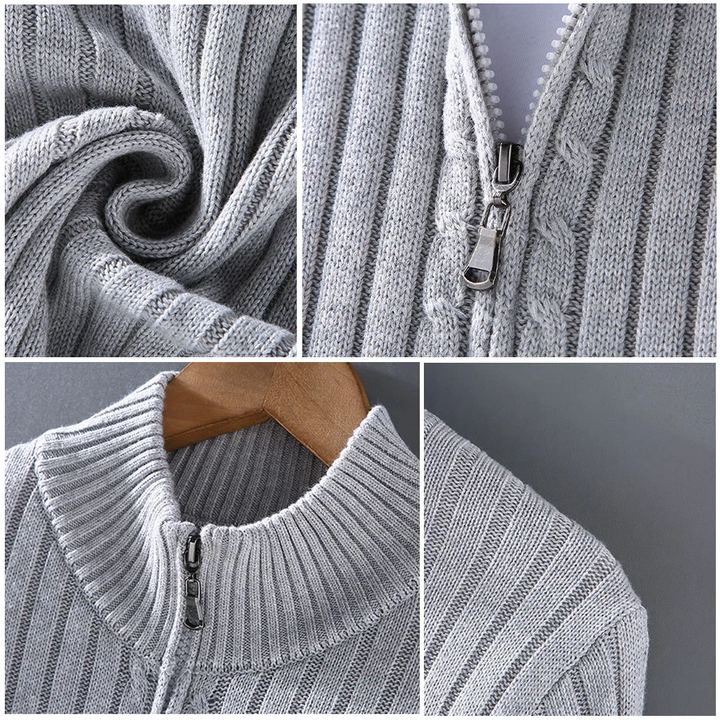 Rubenstrick | Lässige Zip-Up Strickjacke
