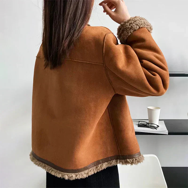 Lammfelltraum | Schaffell-Jacke mit Knöpfen