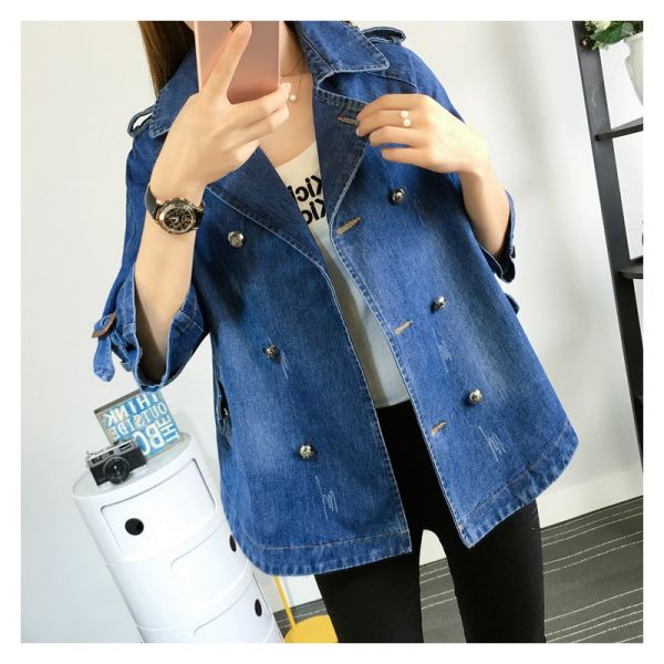 Denimcape | Stylischer Jeans-Cape-Mantel