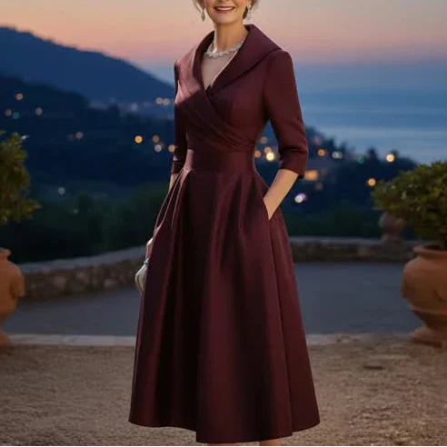 Leaglanz | Elegantes Midikleid mit Dezentem Glanz