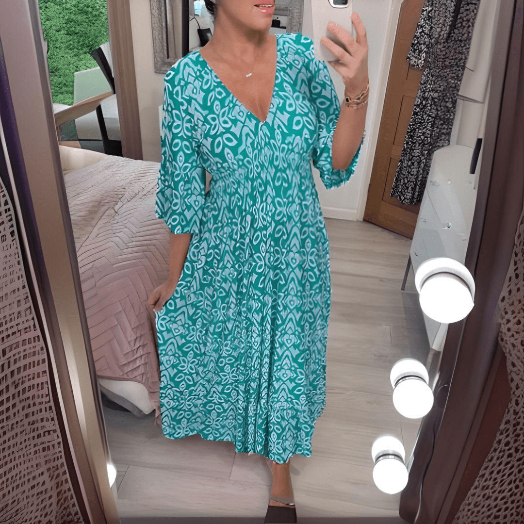 Wüstenblüte | Boho-Print-Kleid