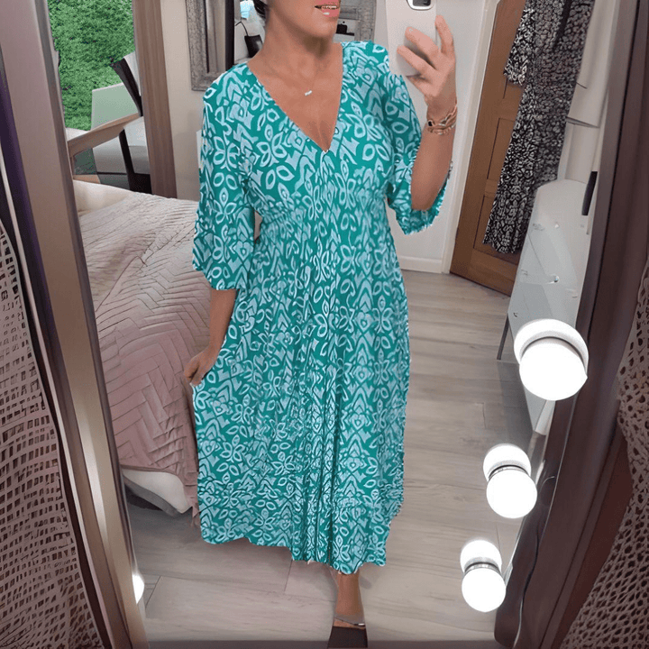 Wüstenblüte | Boho-Print-Kleid
