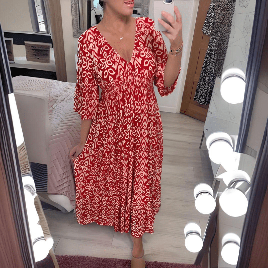 Wüstenblüte | Boho-Print-Kleid