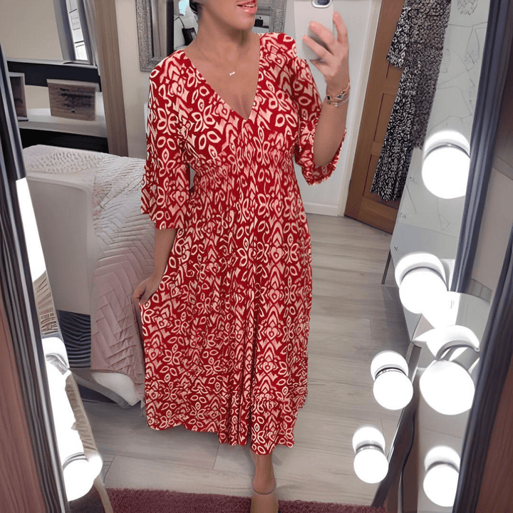 Wüstenblüte | Boho-Print-Kleid