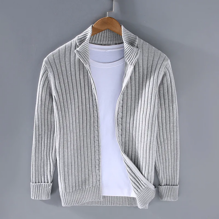 Rubenstrick | Lässige Zip-Up Strickjacke