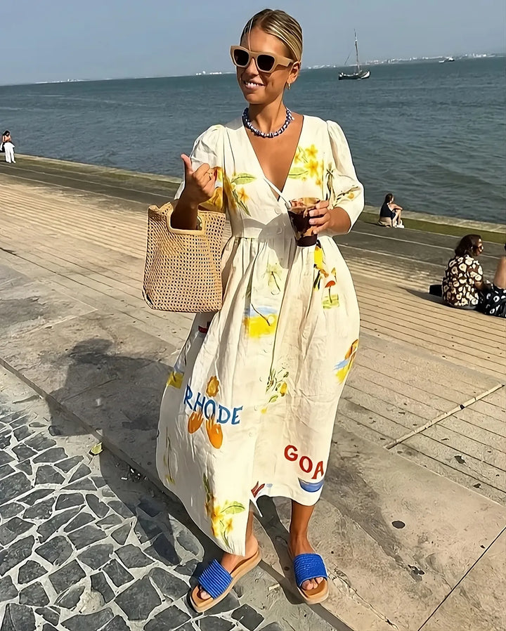 Ägäis | Midikleid mit griechischem Muster
