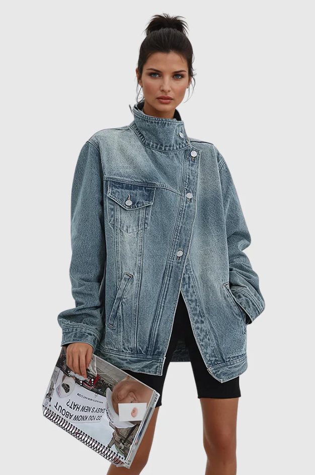 Kunstdenim | Jeansjacke mit künstlerischem Print