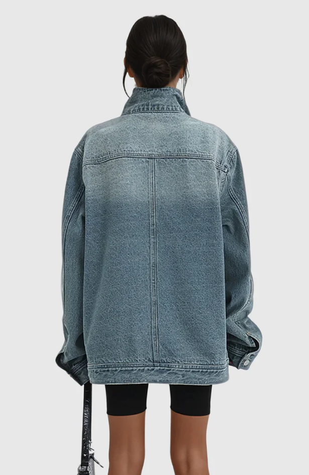 Kunstdenim | Jeansjacke mit künstlerischem Print
