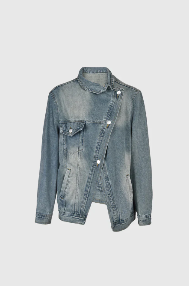 Kunstdenim | Jeansjacke mit künstlerischem Print