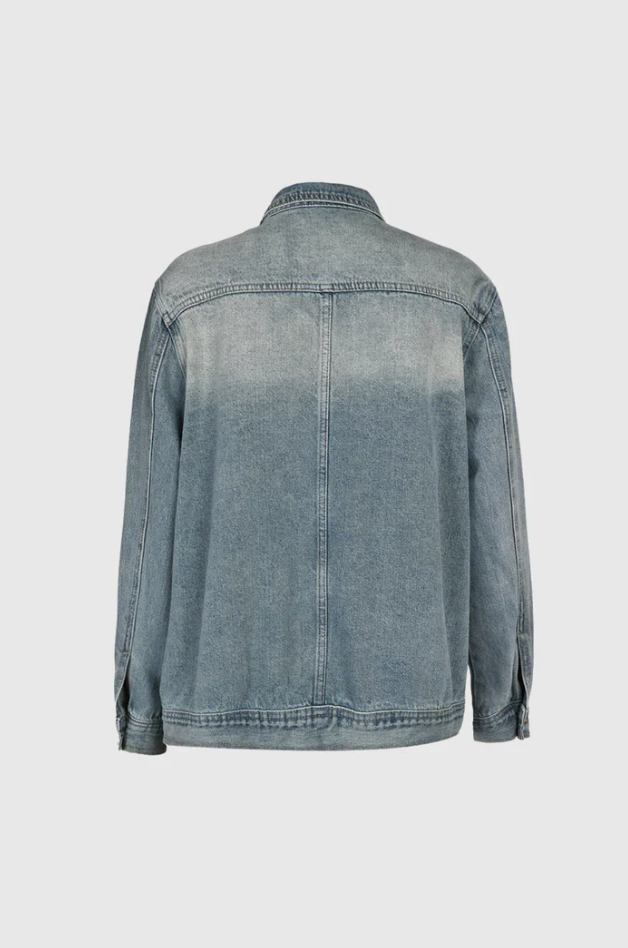 Kunstdenim | Jeansjacke mit künstlerischem Print