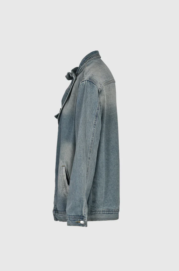 Kunstdenim | Jeansjacke mit künstlerischem Print