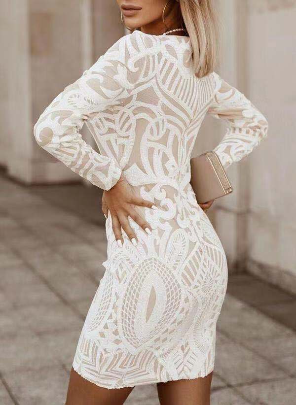 Konturschick | Bodycon-Kleid mit Muster