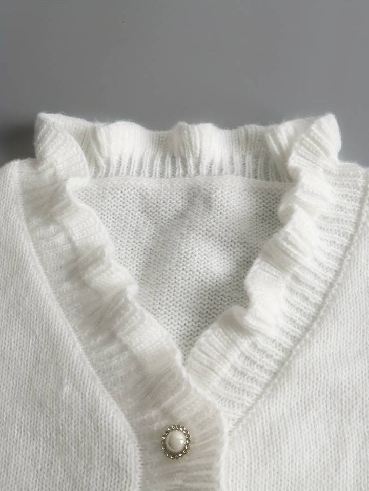 Knopfzeile | V-Ausschnitt Pullover