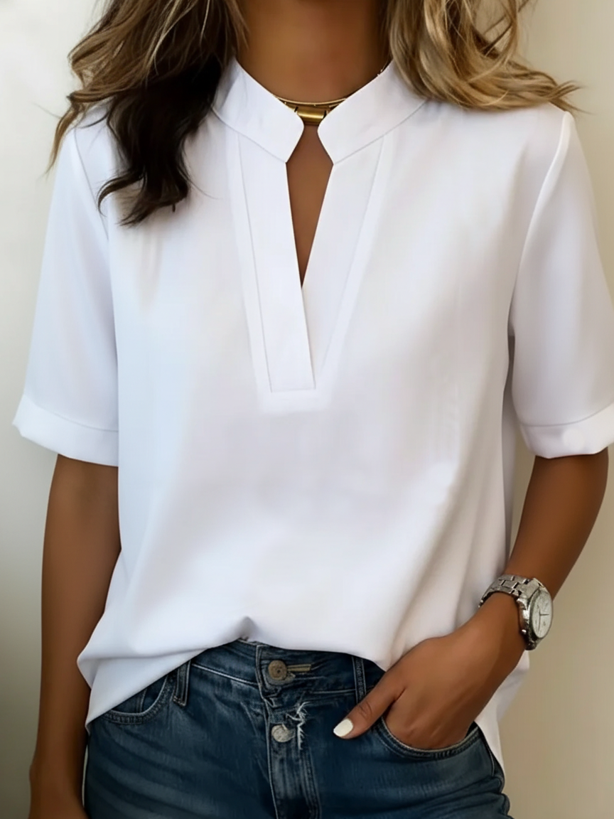Margaux Elegante Bluse mit V-Ausschnitt