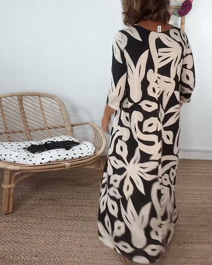 Maxizauber | Elegantes Maxikleid mit Print