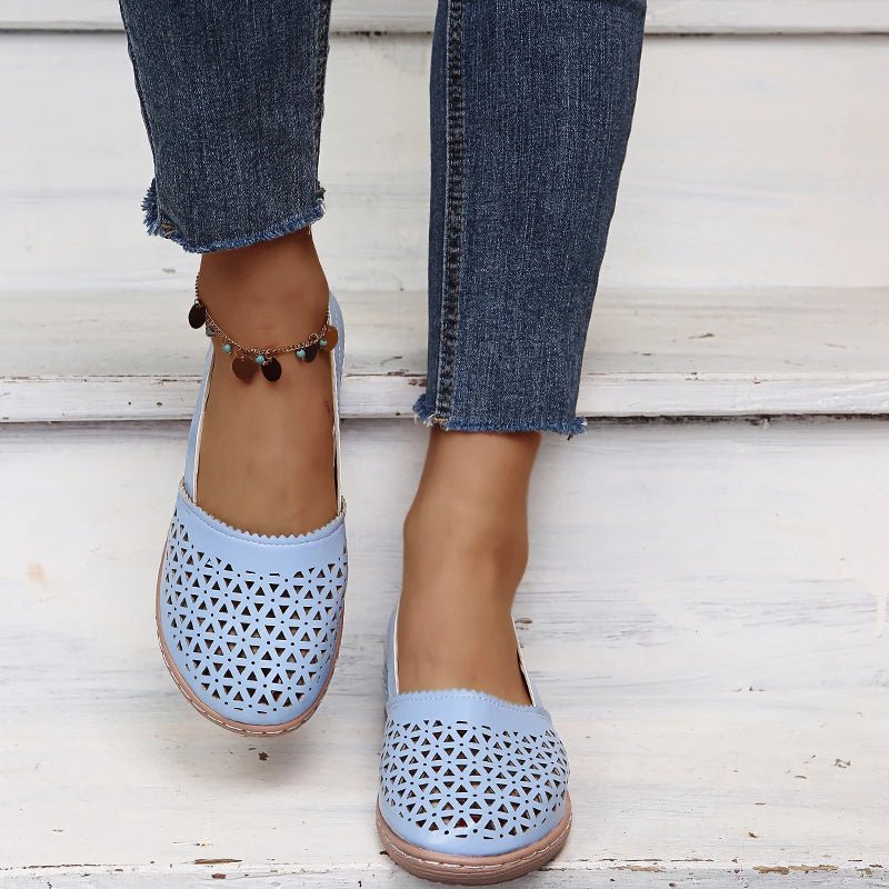 Luftschritt | Perforierte Slip-On-Flats