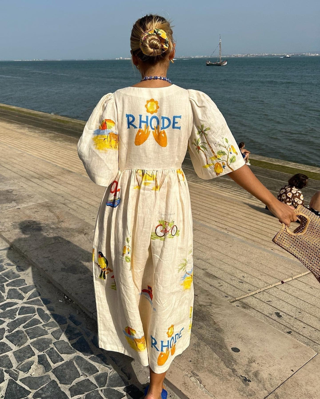 Ägäis | Midikleid mit griechischem Muster