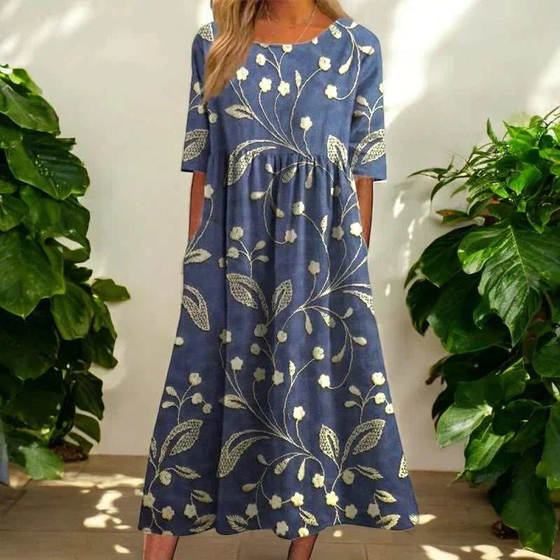 Blütentraum | Verspieltes Blumen-Midikleid