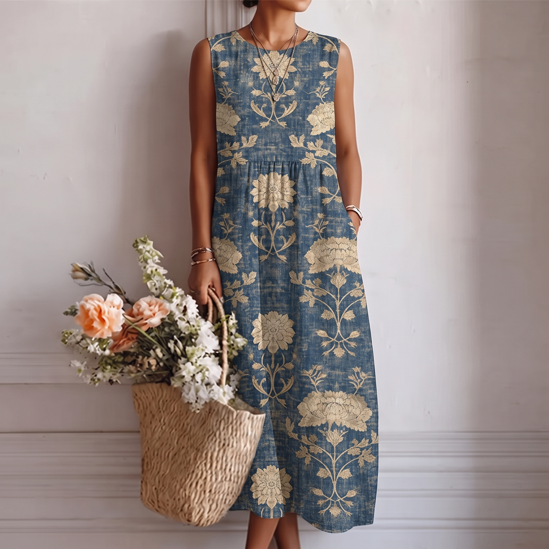 Alberte Maxikleid mit Blumenprint – Gesamtansicht