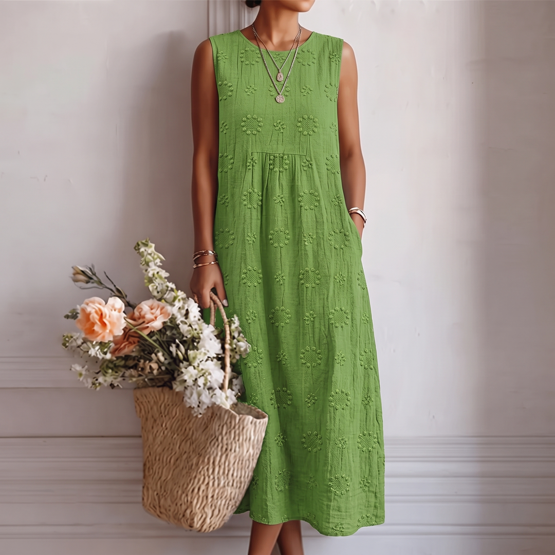 Livia Maxikleid in Grün – Gesamtansicht