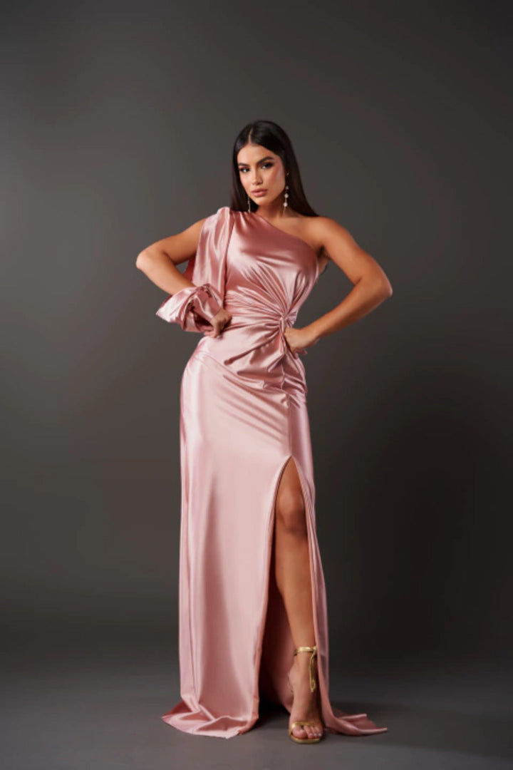 Dorieschlitz | Asymmetrisches Kleid mit langem Schlitz