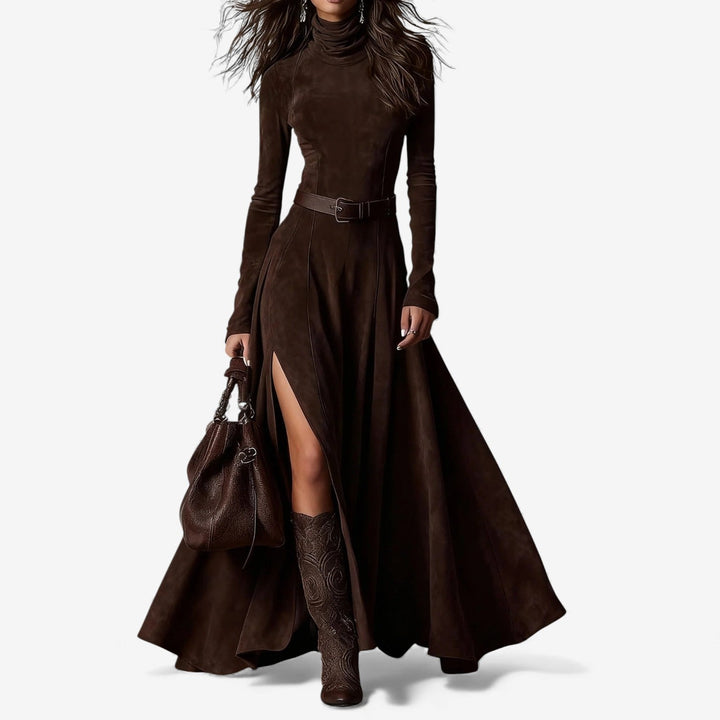 Belindafließ | Elegantes Langes Kleid mit Fließender Silhouette