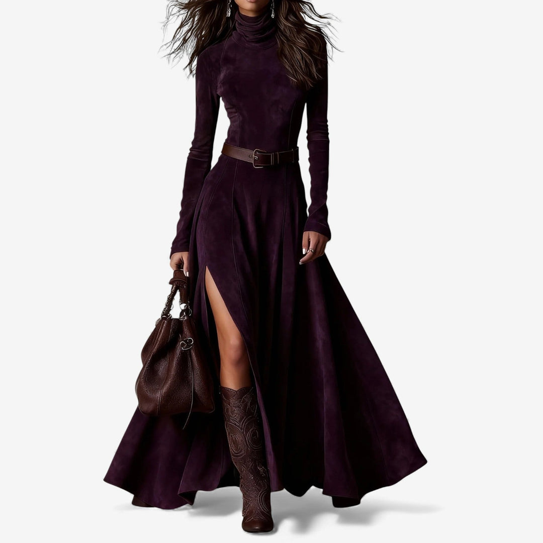 Belindafließ | Elegantes Langes Kleid mit Fließender Silhouette