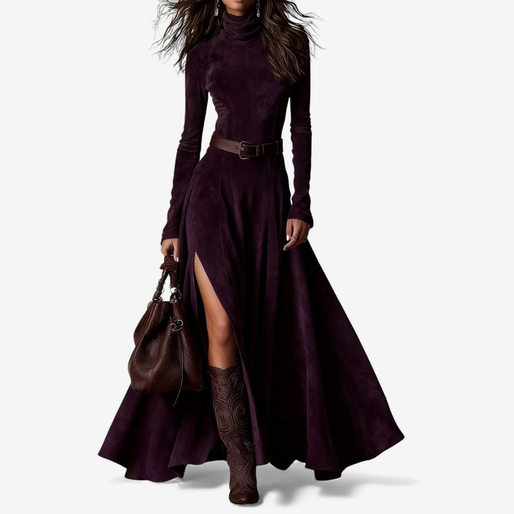 Belindafließ | Elegantes Langes Kleid mit Fließender Silhouette
