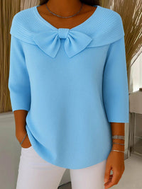 Tivella™ | Pullover mit Schleife und Rundhalsausschnitt