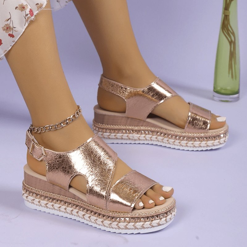 Glamourschimmer | Plateausandalen