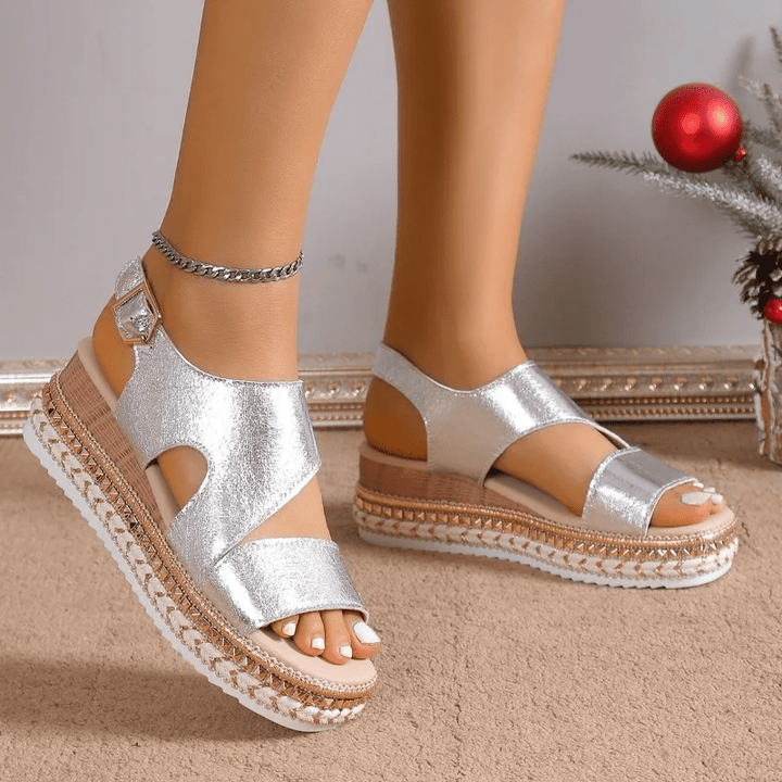 Glamourschimmer | Plateausandalen