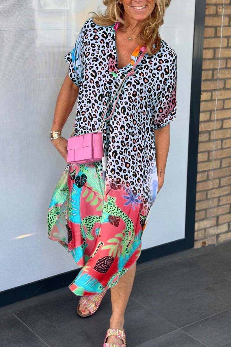 Wildfang | Lässiges Kleid mit Leopardenprint