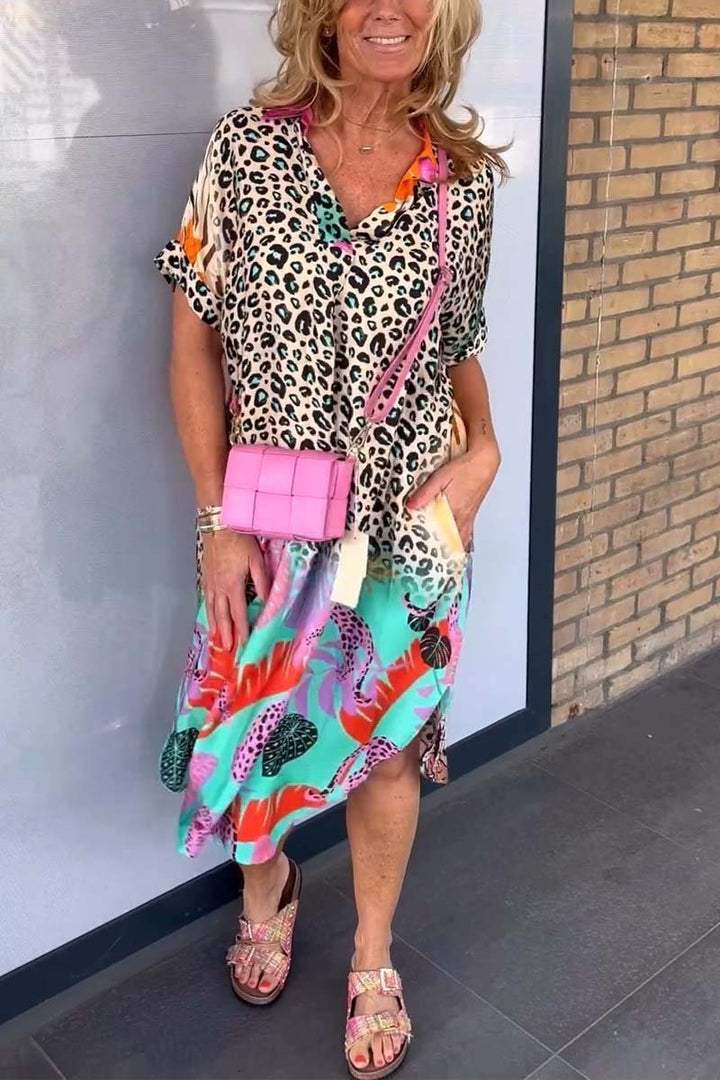 Wildfang | Lässiges Kleid mit Leopardenprint