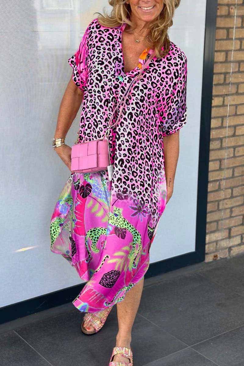 Wildfang | Lässiges Kleid mit Leopardenprint