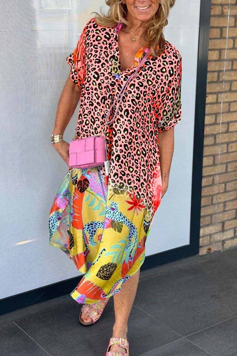 Wildfang | Lässiges Kleid mit Leopardenprint