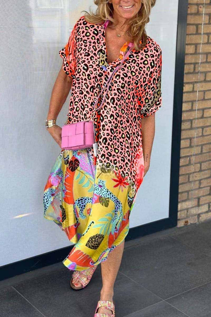 Wildfang | Lässiges Kleid mit Leopardenprint