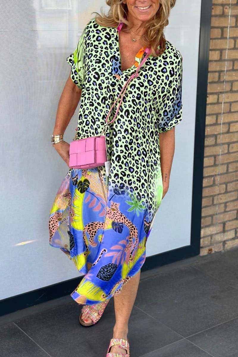 Wildfang | Lässiges Kleid mit Leopardenprint