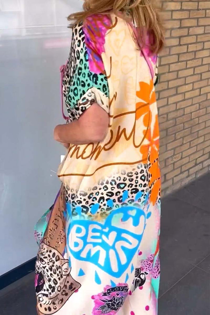 Wildfang | Lässiges Kleid mit Leopardenprint