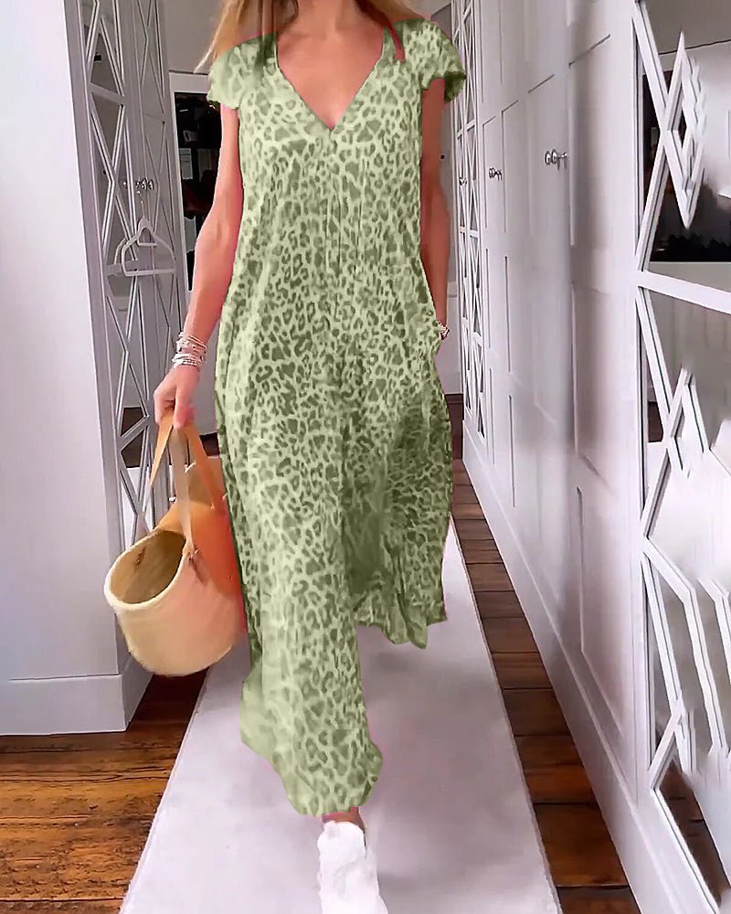 Freigeist | Maxikleid mit V-Ausschnitt und Print