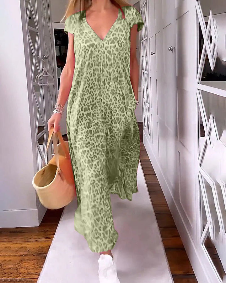 Freigeist | Maxikleid mit V-Ausschnitt und Print