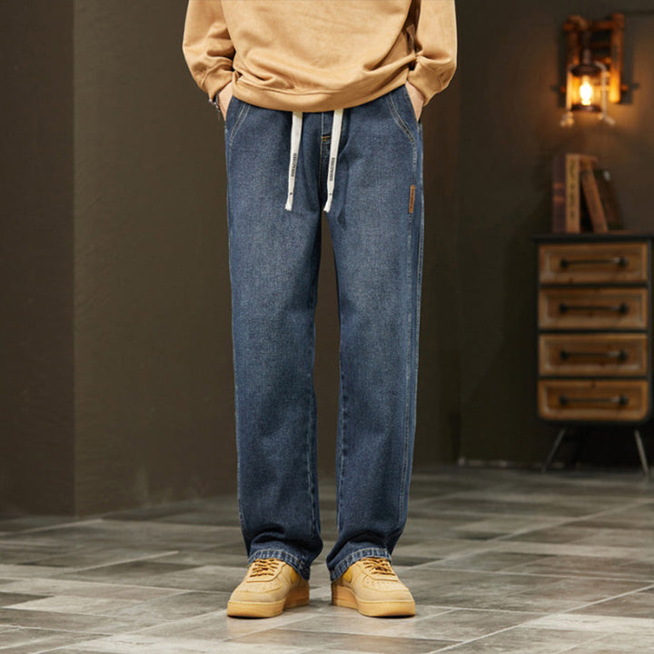 Strassjeans | Straight-Jeans mit Strassdetails