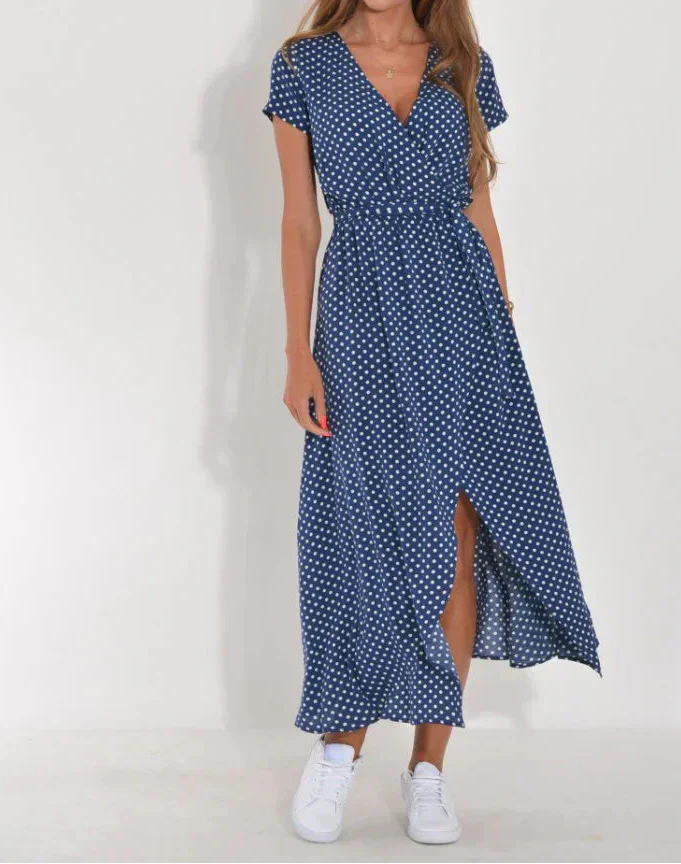 Jorlynform | Elegantes Kleid mit V-Ausschnitt und figurbetonter Passform