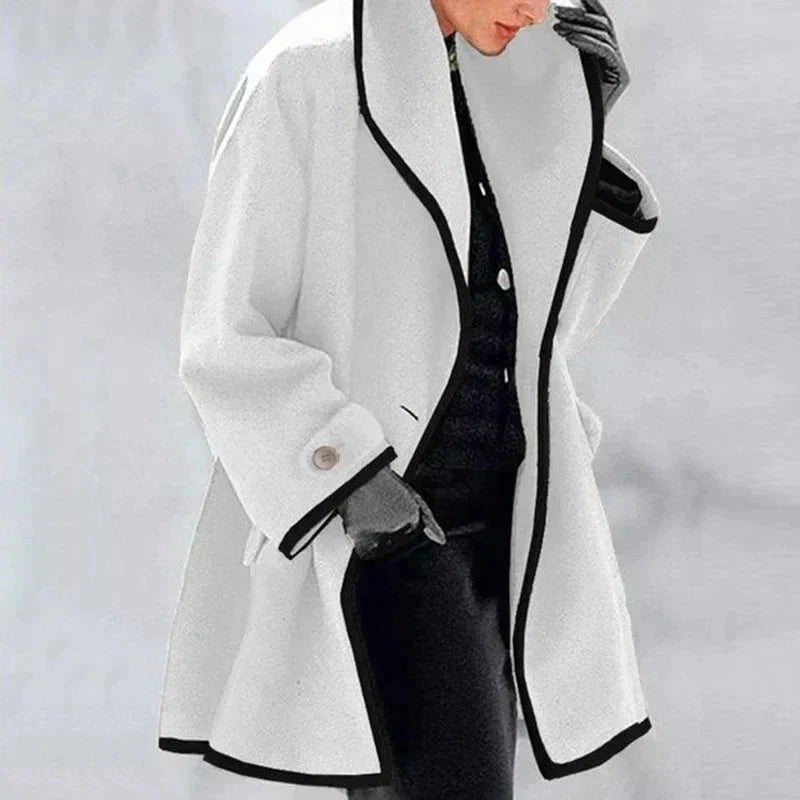 Kuschelmantel | Zweireihiger Fleece-Mantel