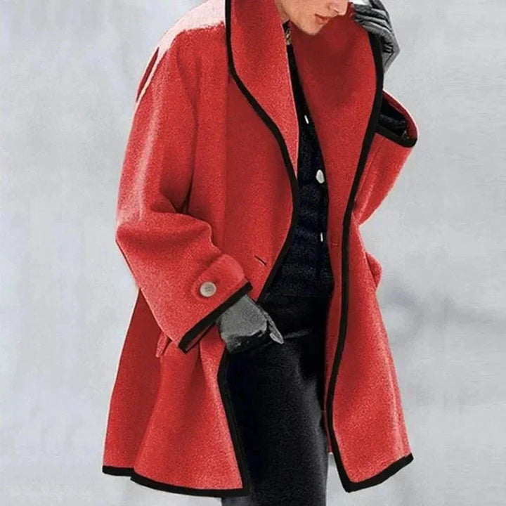 Kuschelmantel | Zweireihiger Fleece-Mantel