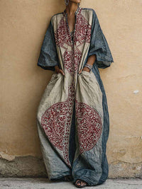 Maria™ | Jumpsuit mit Vintage-Print und weitem Bein