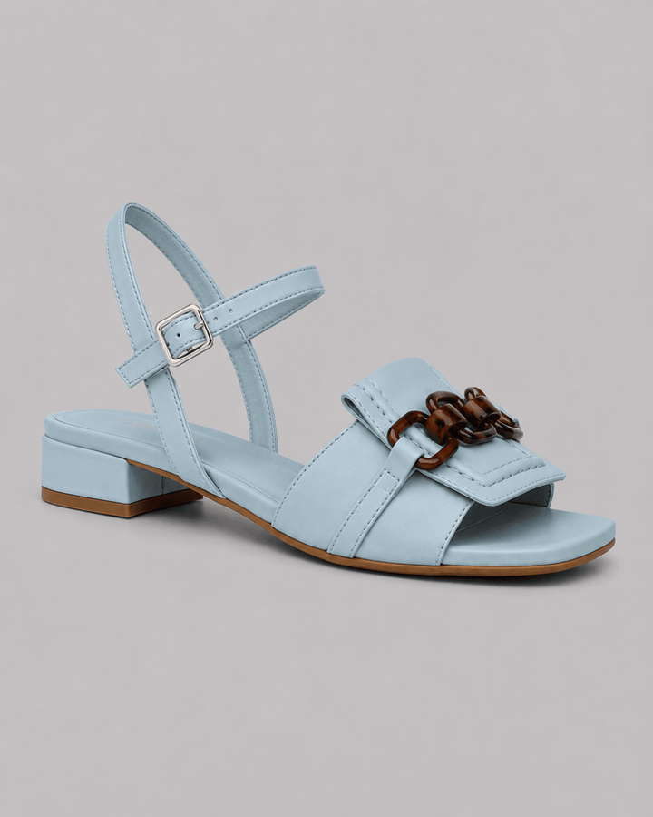 Alma blaue Sandalen – Seitenansicht