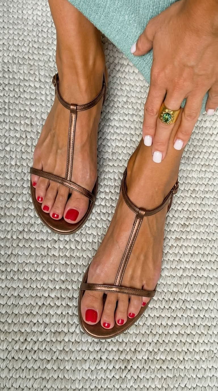 Alba goldene Sommer-Sandalen Farbvariante