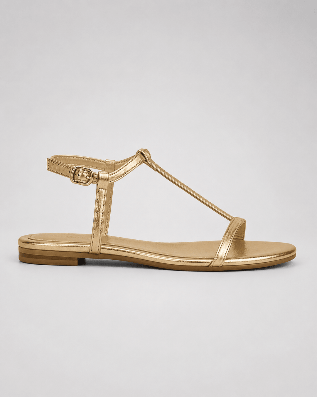 Alba goldene Sommer-Sandalen – Seitenansicht