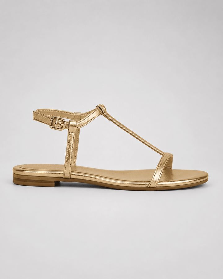 Alba goldene Sommer-Sandalen – Seitenansicht