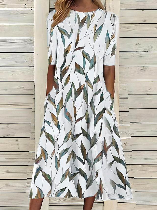 Selablumen | Sommerliches Midikleid mit Elegantem Blumenprint